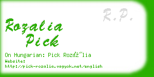 rozalia pick business card